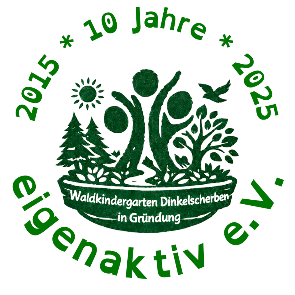 Logo Waldkindergarten Dinkelscherben | 10 Jahre eigenaktiv e.V.