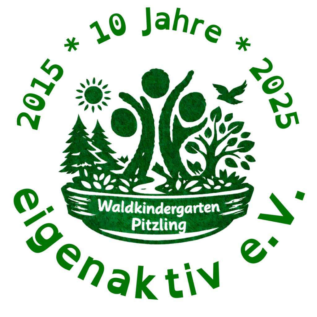 Logo Waldkindergarten Pitzling | 10 Jahre eigenaktiv e.V.