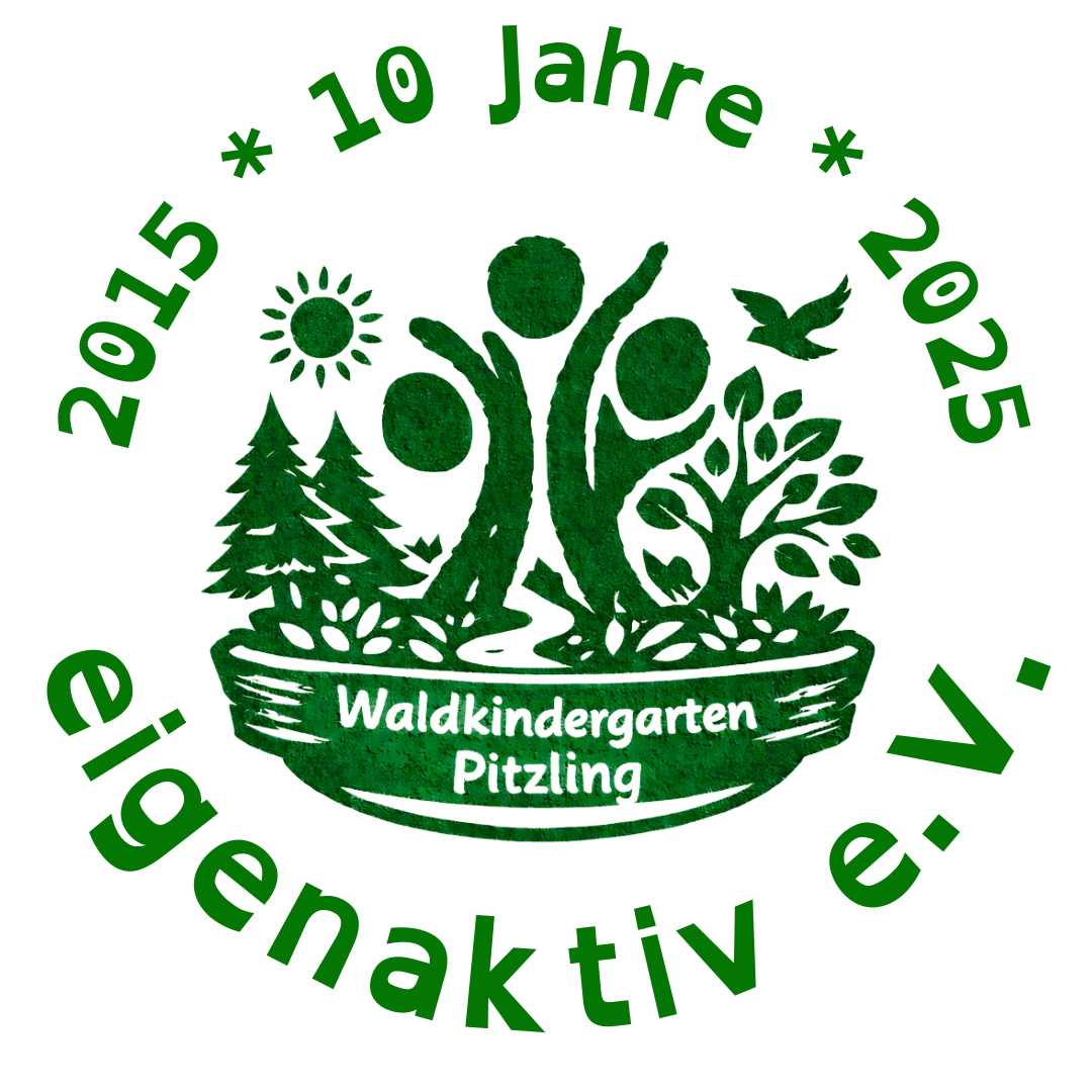 Logo Waldkindergarten Pitzling | 10 Jahre eigenaktiv e.V.